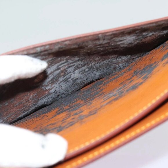 LOUIS VUITTON Epi Pochette Homme Clutch Bag Brown Zipang gold - Picture 5 of 14